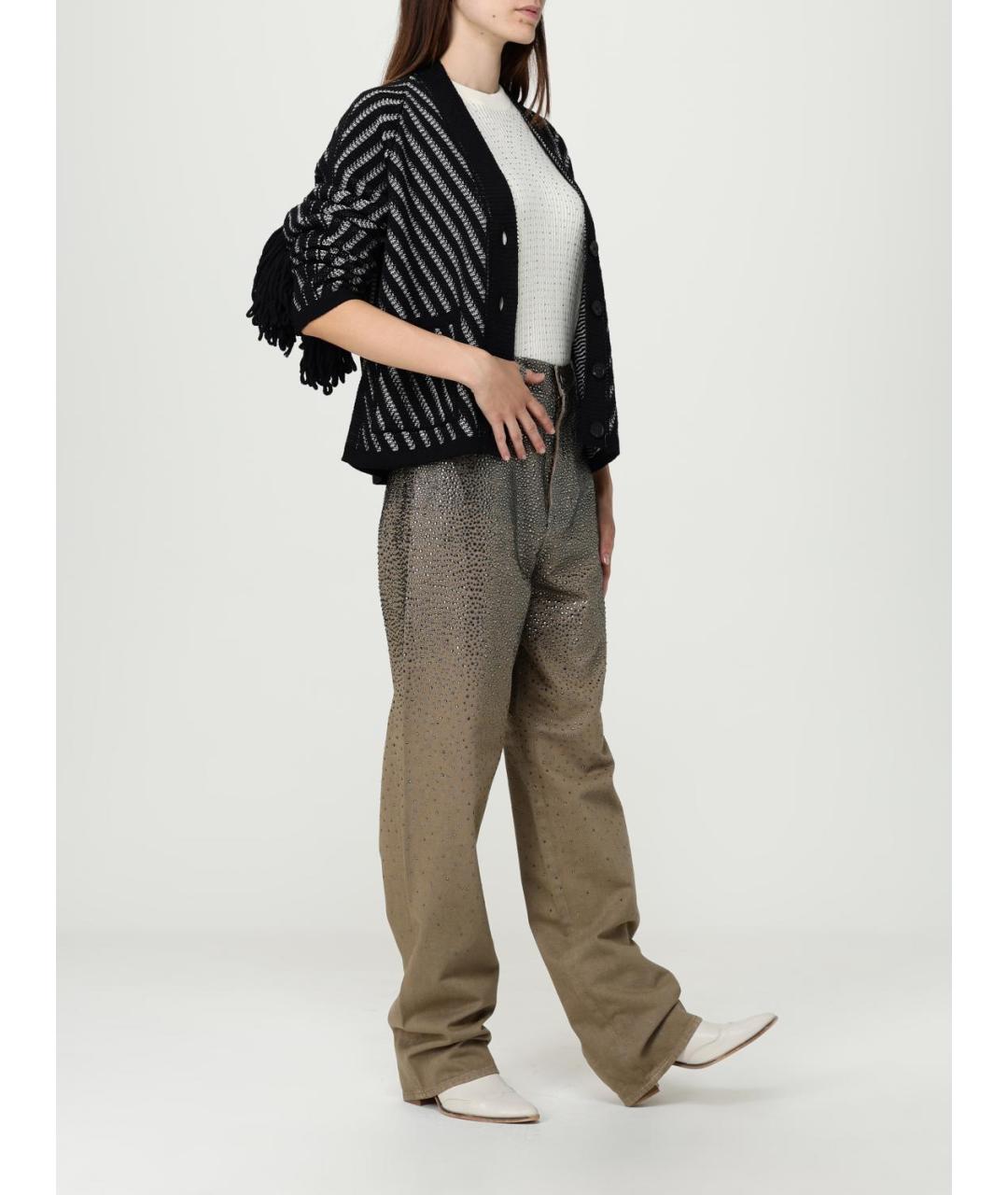 GOLDEN GOOSE DELUXE BRAND Черный шерстяной кардиган, фото 2