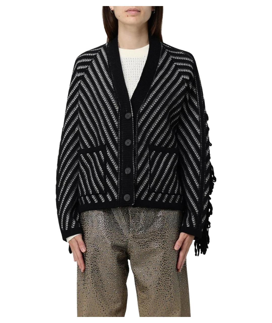 GOLDEN GOOSE DELUXE BRAND Черный шерстяной кардиган, фото 1