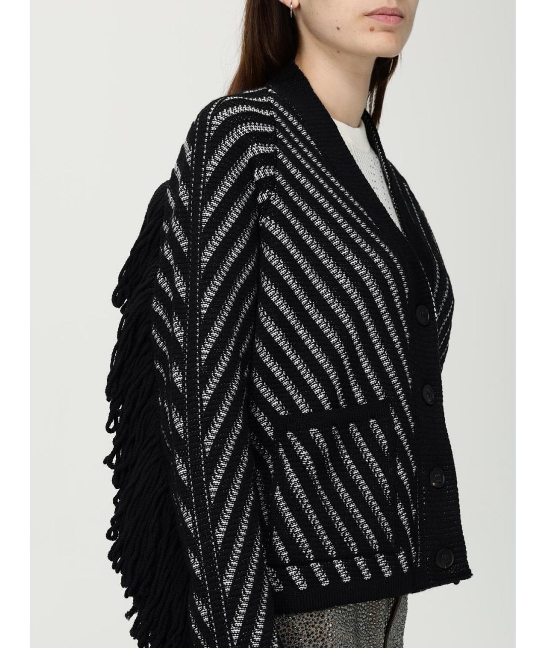GOLDEN GOOSE DELUXE BRAND Черный шерстяной кардиган, фото 5