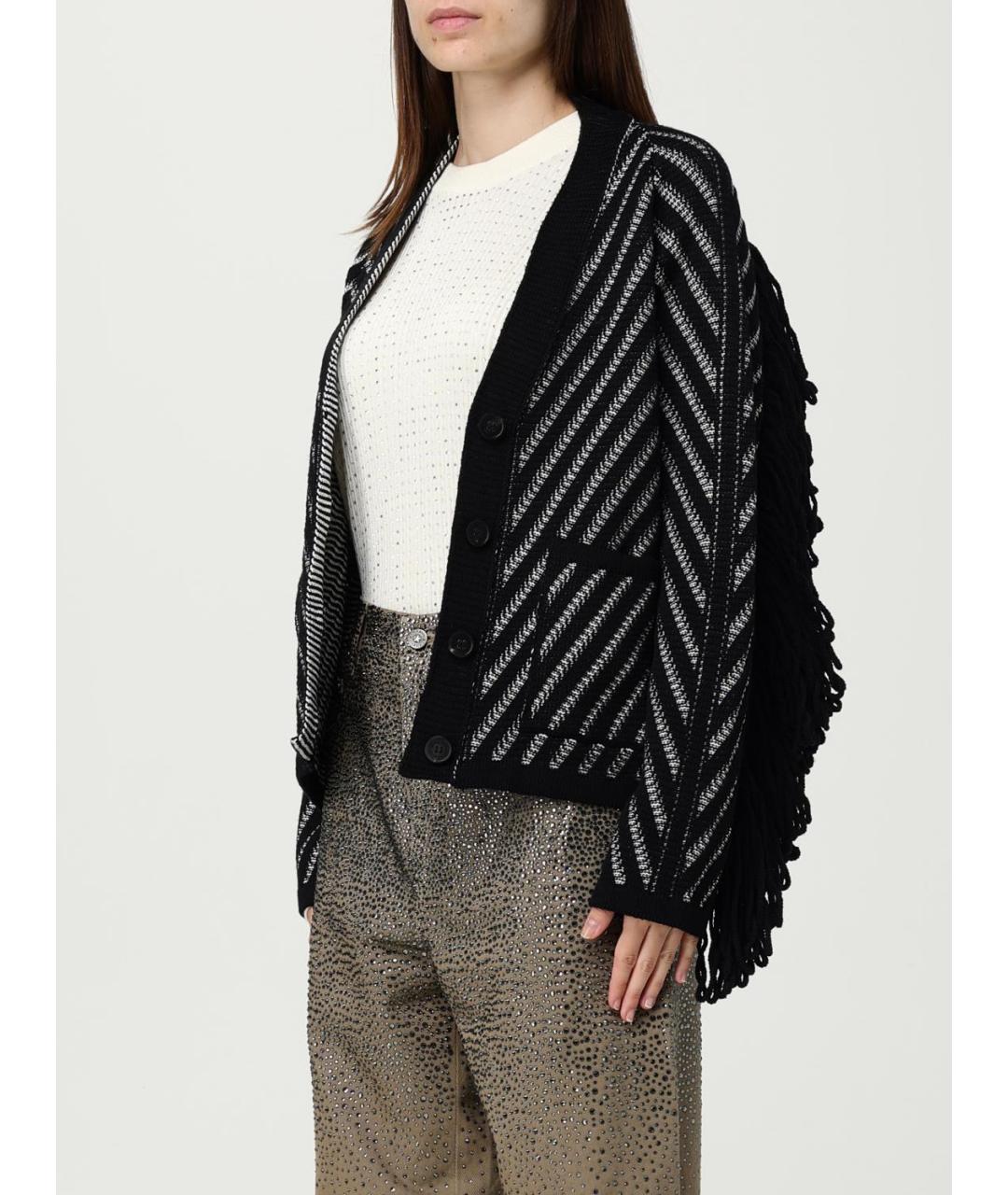 GOLDEN GOOSE DELUXE BRAND Черный шерстяной кардиган, фото 4