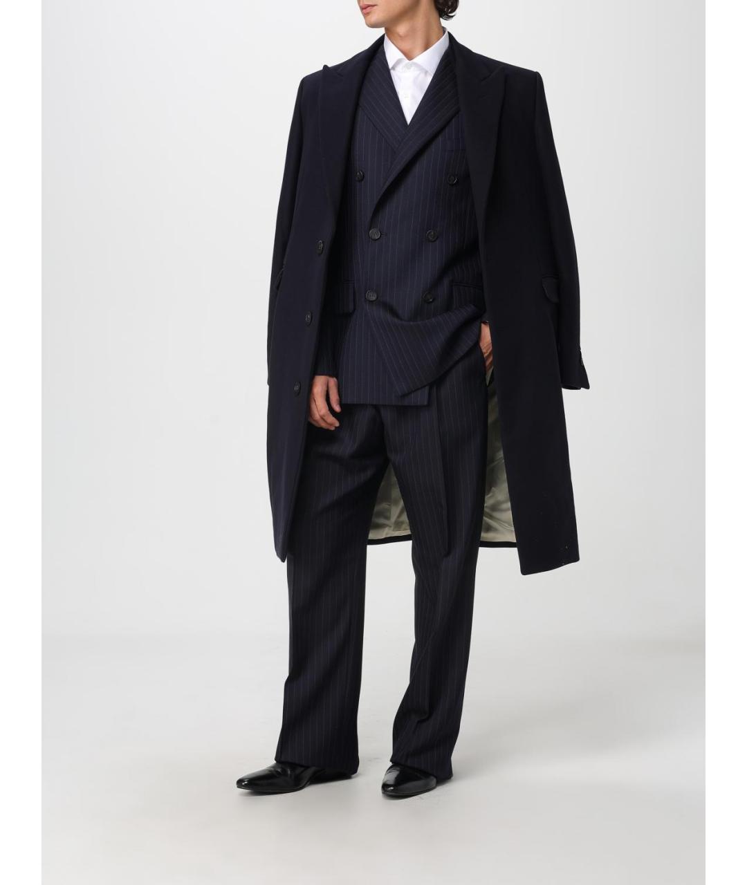 GOLDEN GOOSE DELUXE BRAND Синие хлопковые повседневные брюки, фото 2