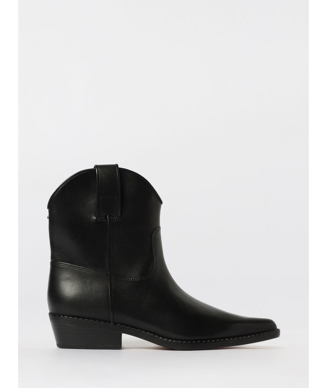 MICHAEL KORS Черные кожаные ботинки, фото 4