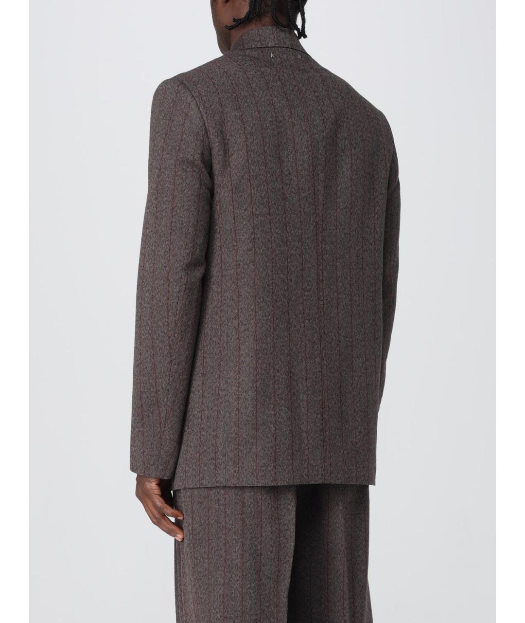 GOLDEN GOOSE DELUXE BRAND Коричневый шерстяной пиджак, фото 3