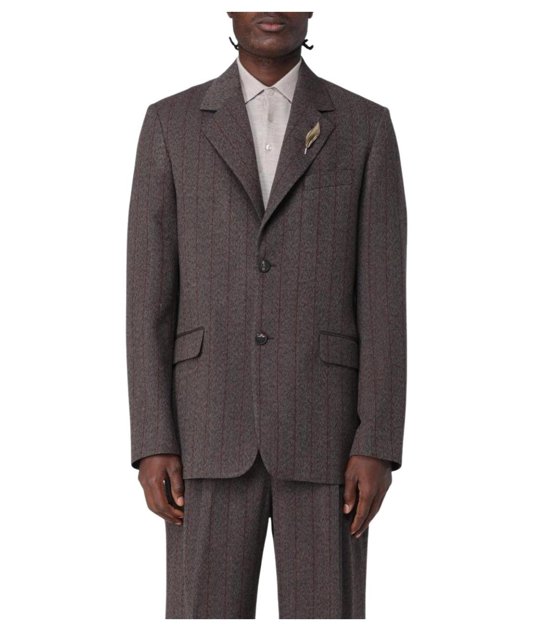 GOLDEN GOOSE DELUXE BRAND Коричневый шерстяной пиджак, фото 1