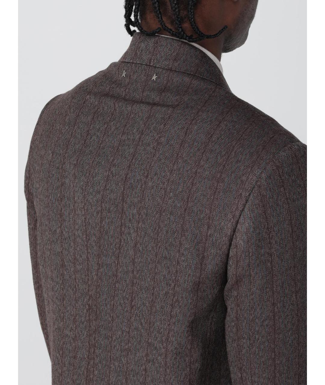 GOLDEN GOOSE DELUXE BRAND Коричневый шерстяной пиджак, фото 5