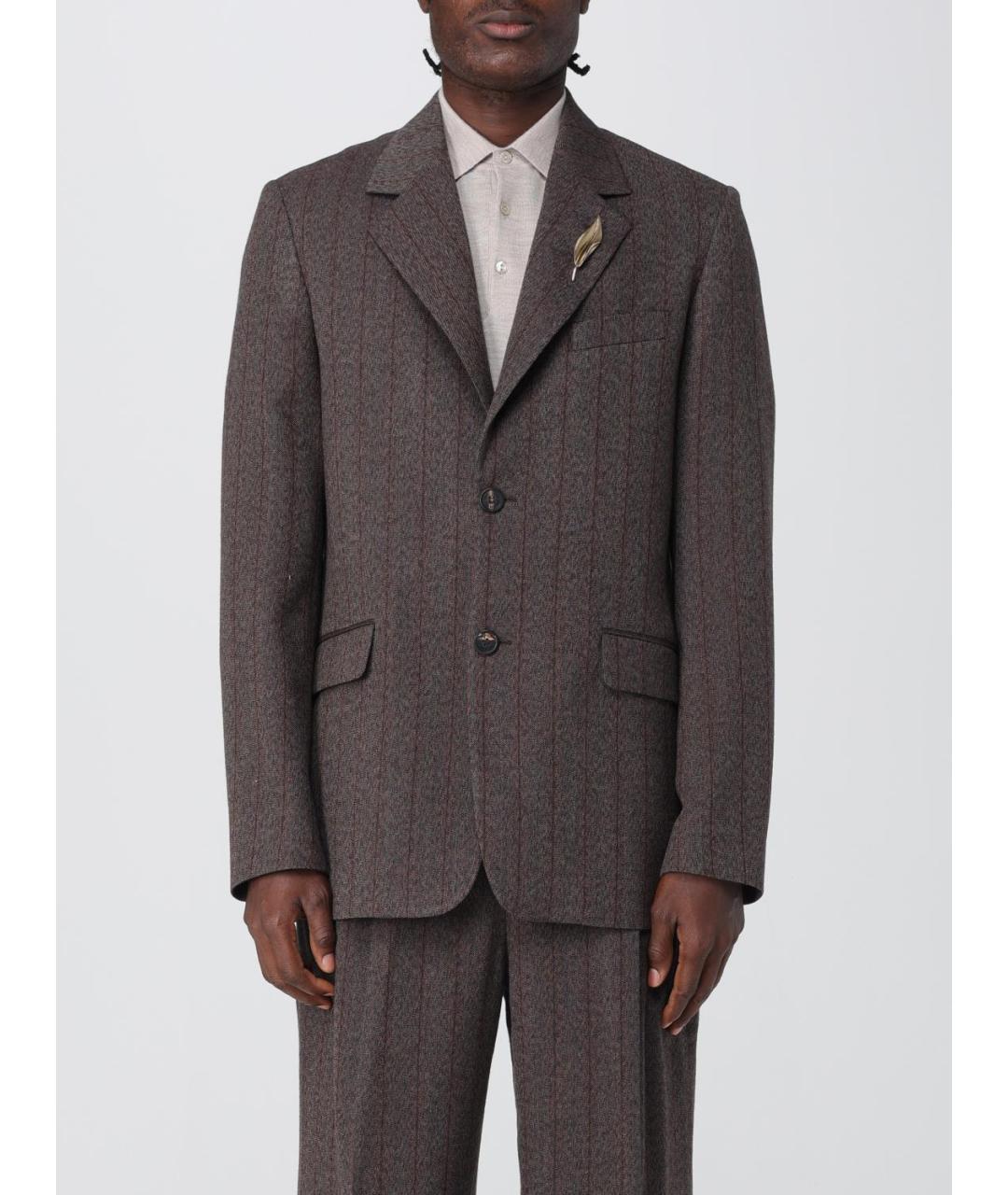 GOLDEN GOOSE DELUXE BRAND Коричневый шерстяной пиджак, фото 6