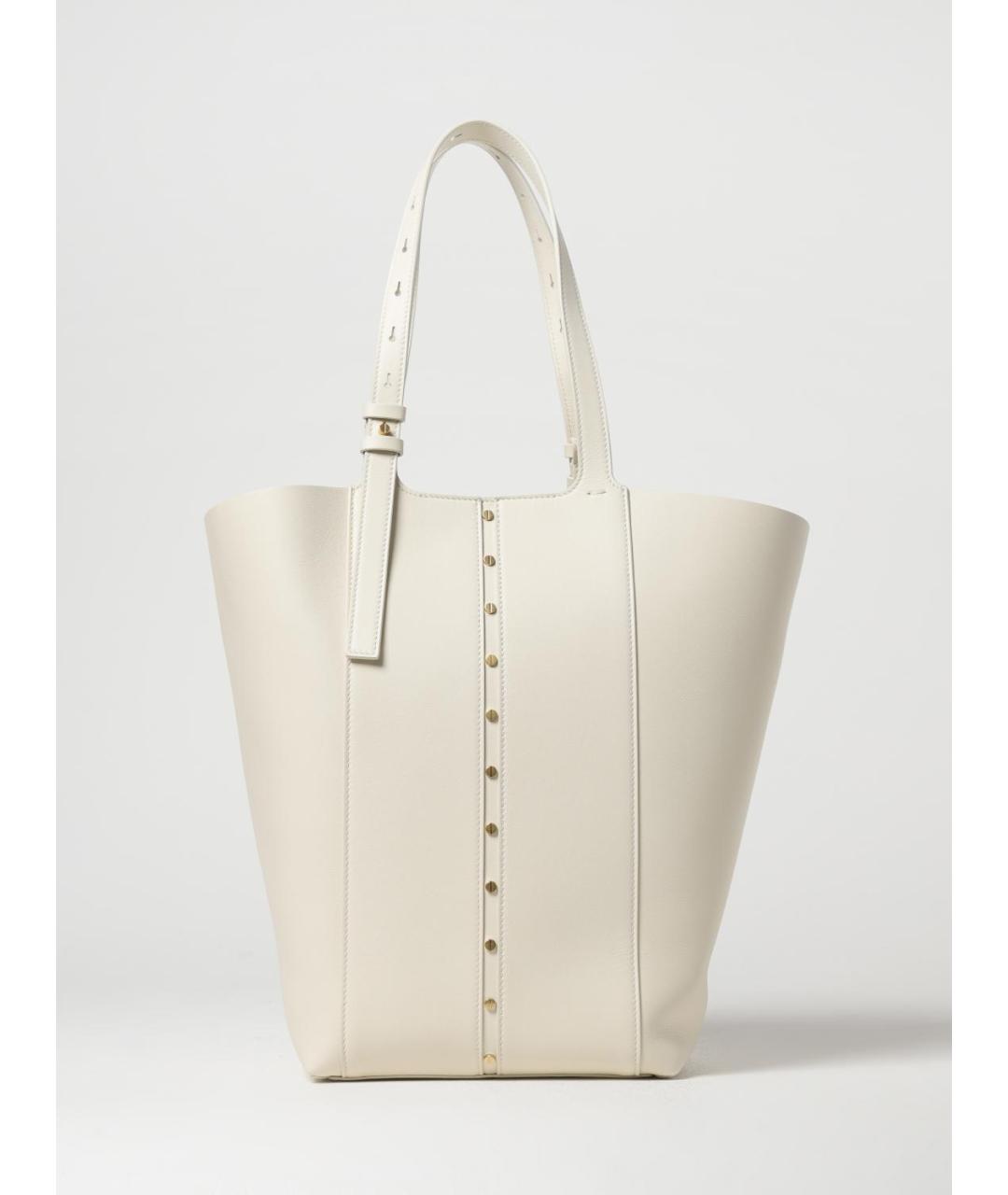 GOLDEN GOOSE DELUXE BRAND Бежевая кожаная сумка тоут, фото 5