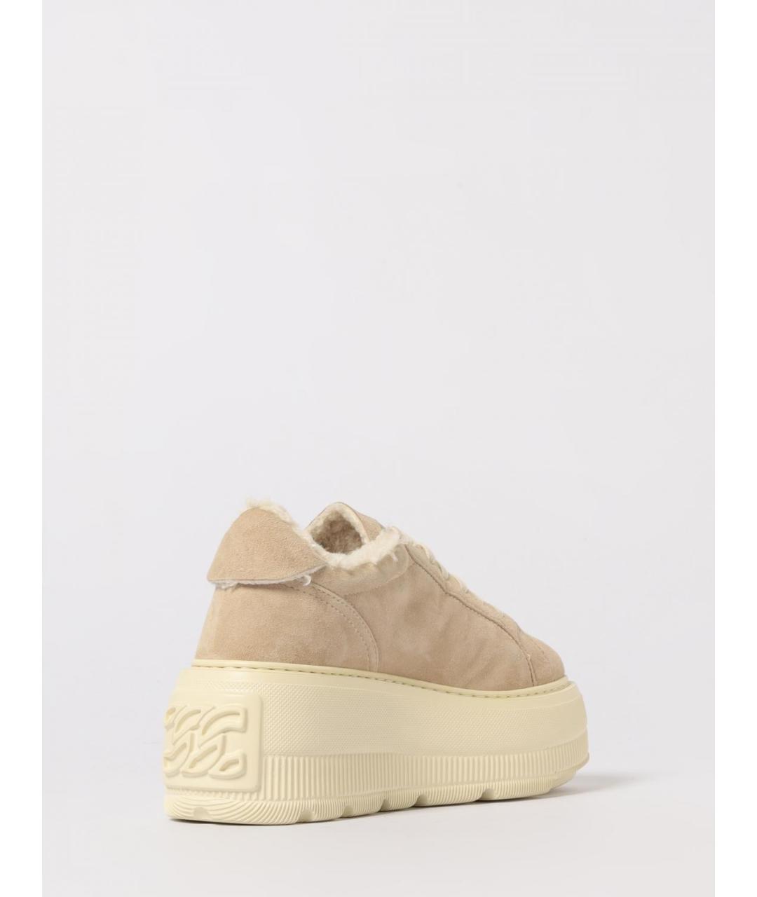 CASADEI Бежевые замшевые кеды, фото 3