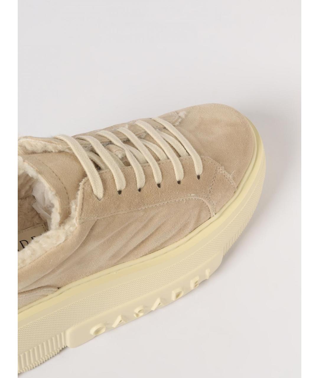 CASADEI Бежевые замшевые кеды, фото 4