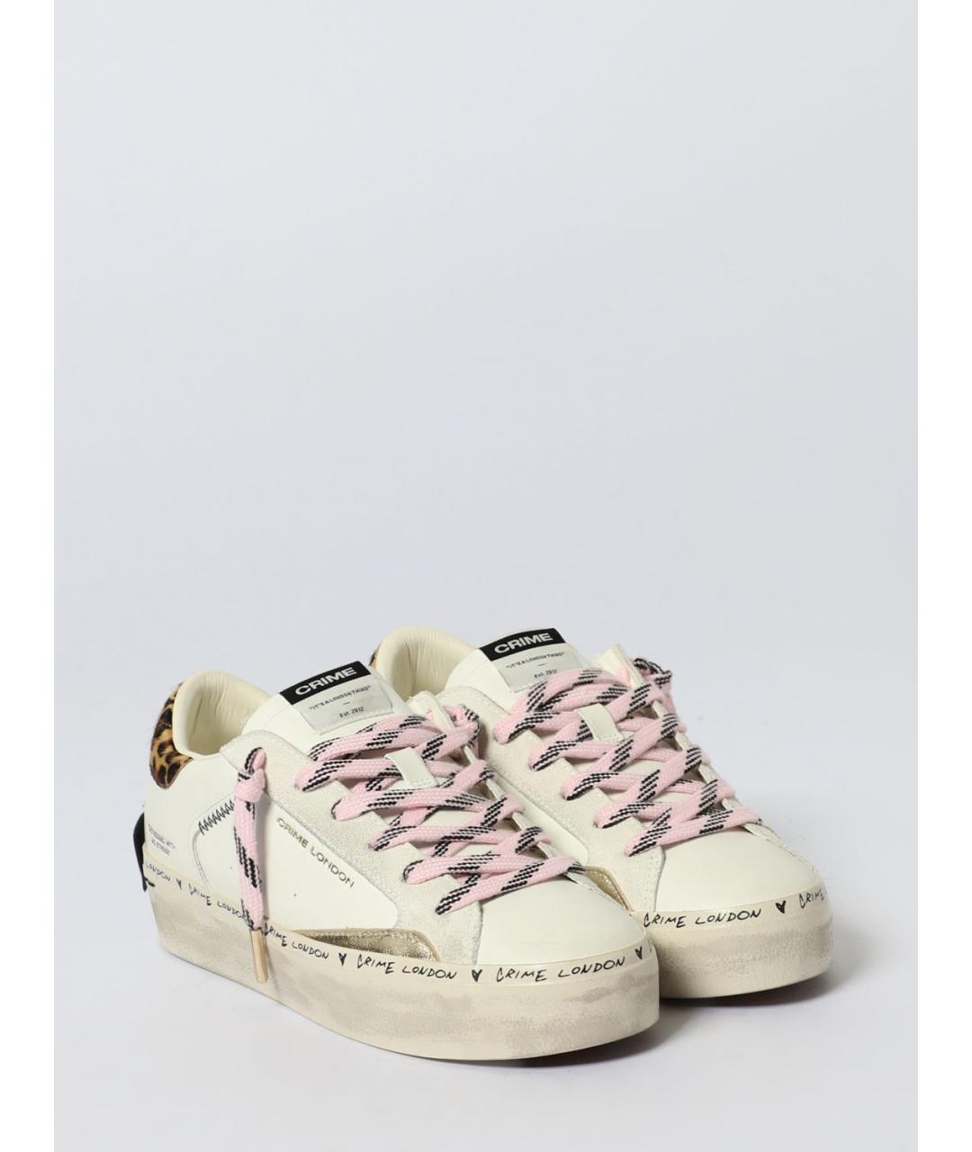 CRIME LONDON Белые кожаные кеды, фото 2