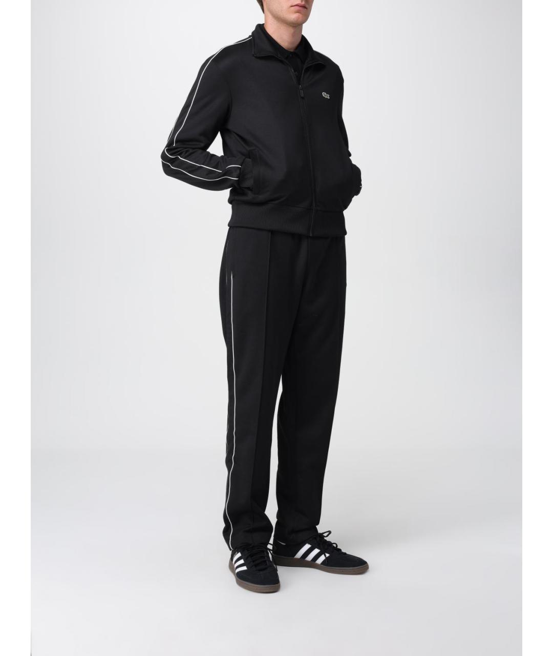 LACOSTE Черные полиэстеровые повседневные брюки, фото 2
