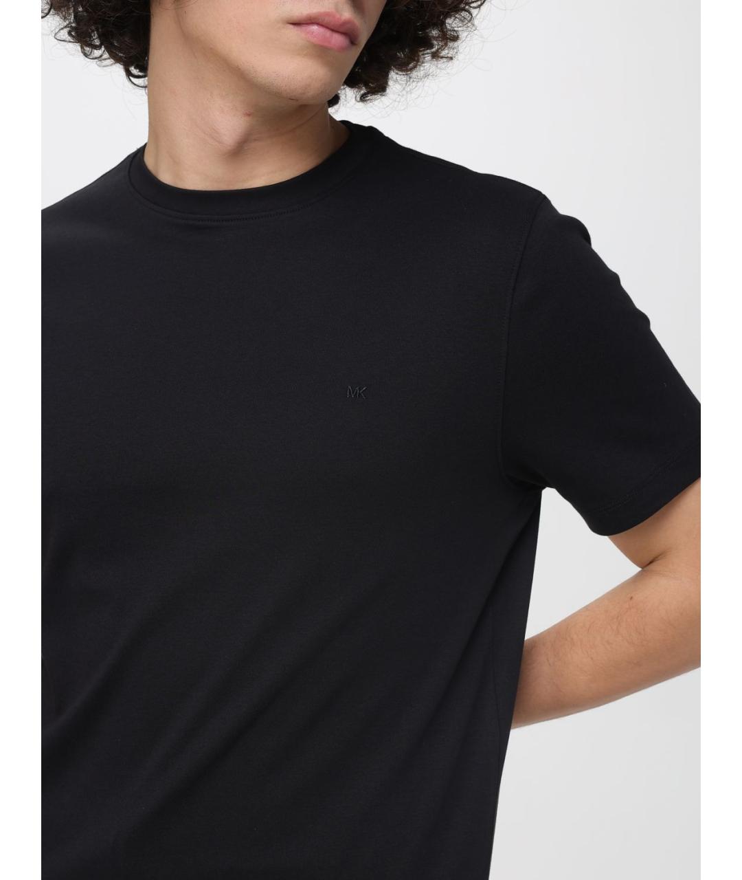 MICHAEL KORS Черная хлопковая футболка, фото 3