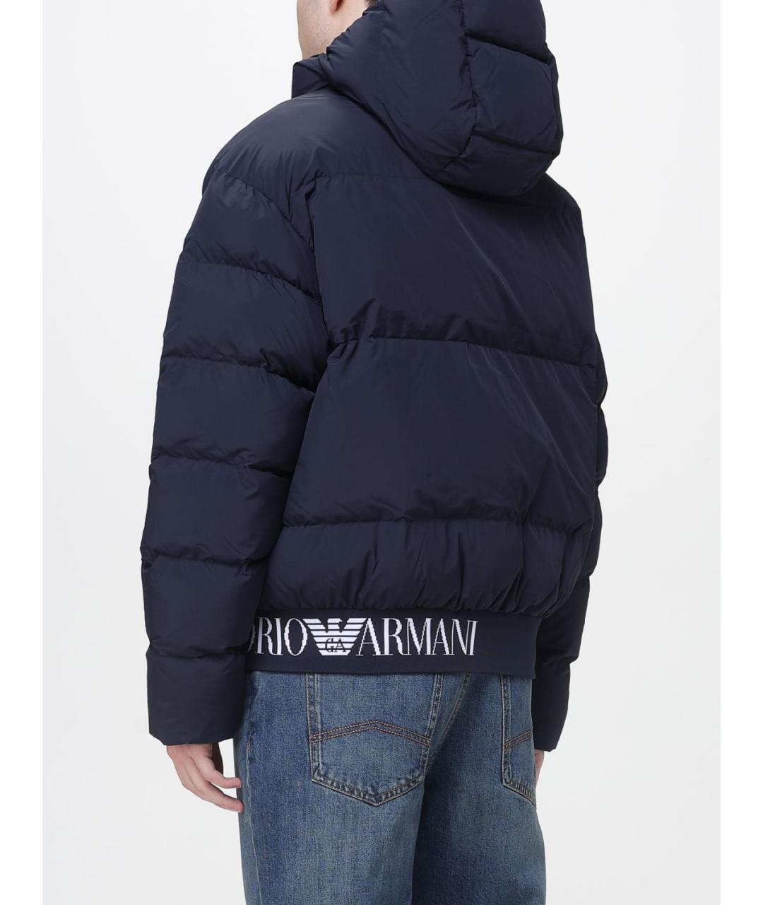 EA7 Синий полиамидовый пуховик, фото 2