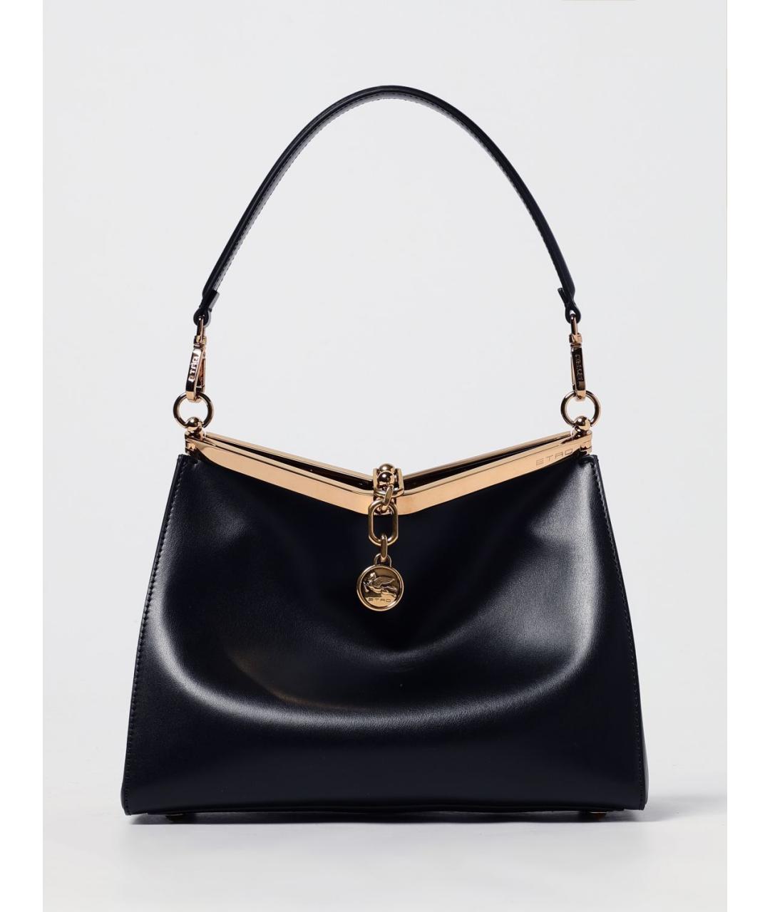 ETRO Черная кожаная сумка через плечо, фото 6