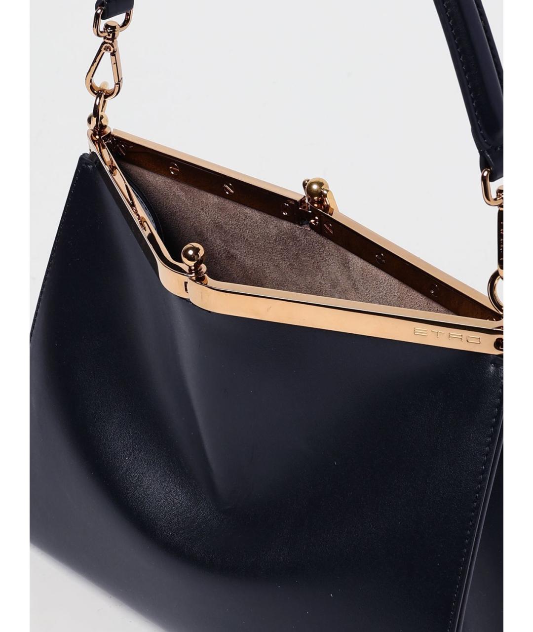 ETRO Черная кожаная сумка через плечо, фото 5