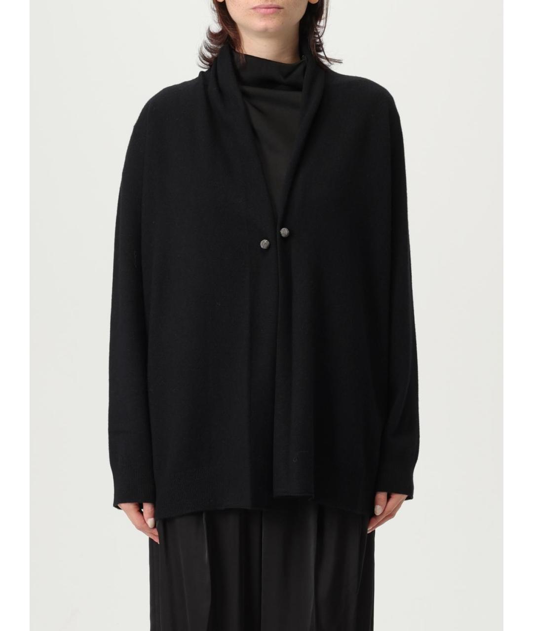 FABIANA FILIPPI Черный шерстяной кардиган, фото 5