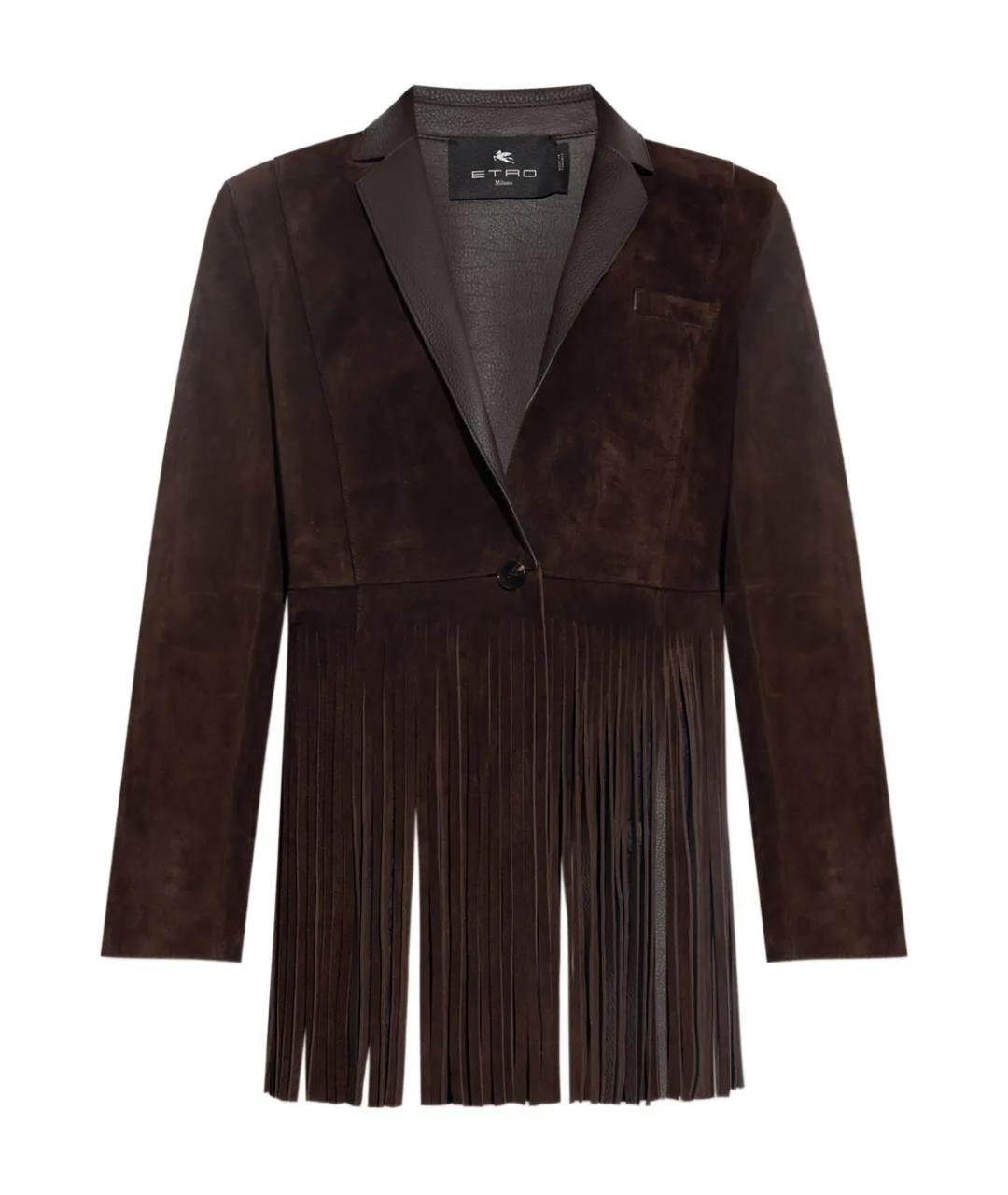 ETRO Коричневый замшевый жакет/пиджак, фото 1