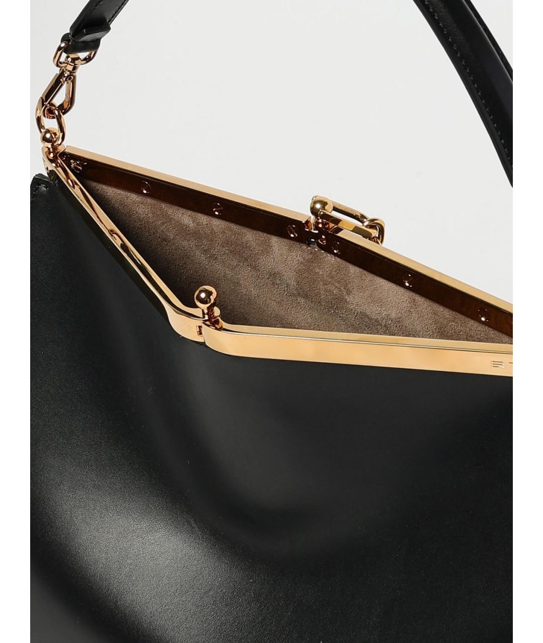ETRO Черная кожаная сумка через плечо, фото 5