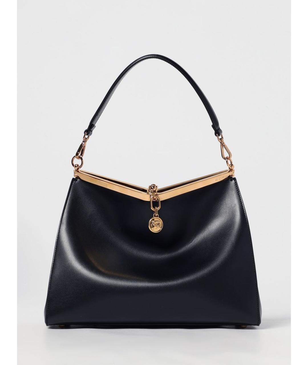 ETRO Черная кожаная сумка через плечо, фото 6