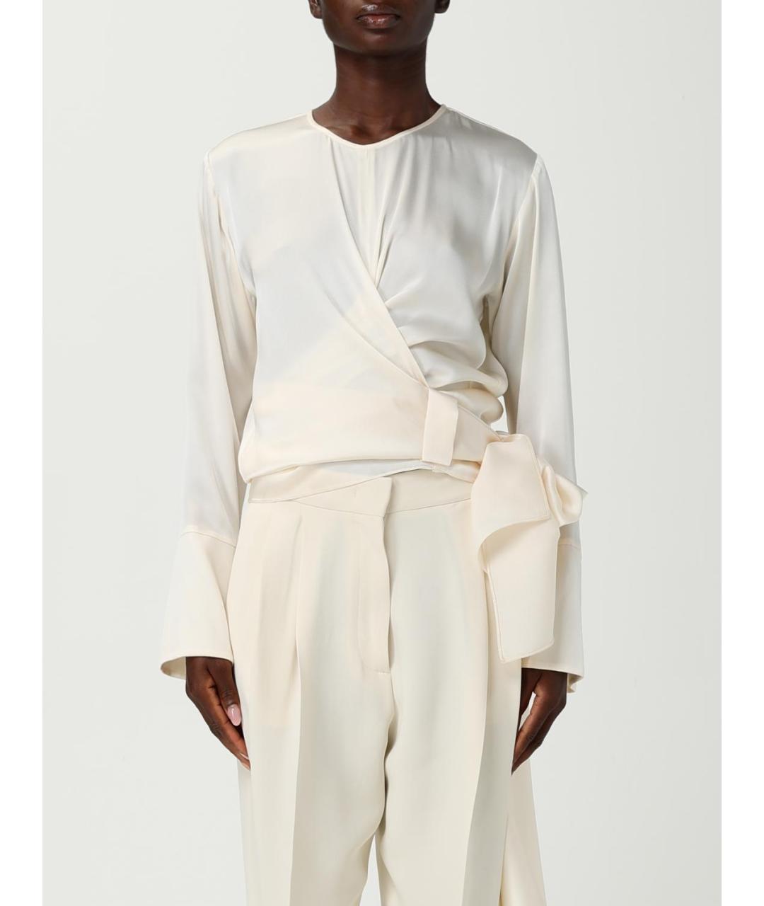 FABIANA FILIPPI Бежевая ацетатная блузы, фото 6