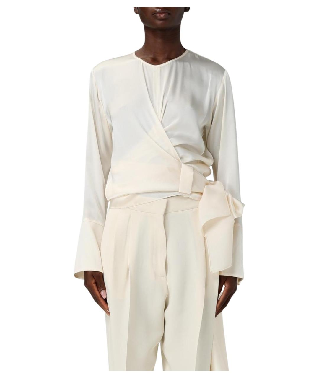 FABIANA FILIPPI Бежевая ацетатная блузы, фото 1