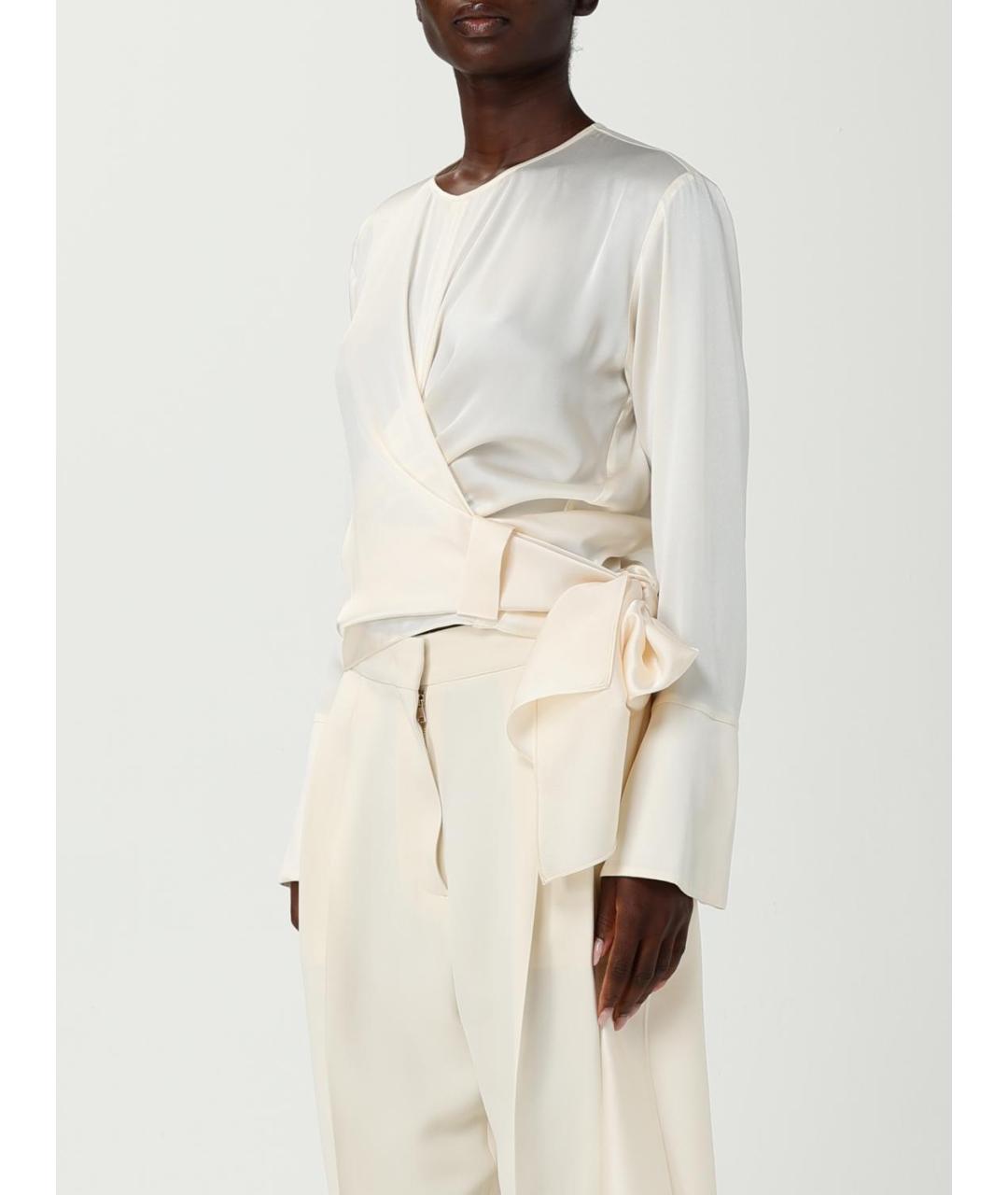 FABIANA FILIPPI Бежевая ацетатная блузы, фото 4