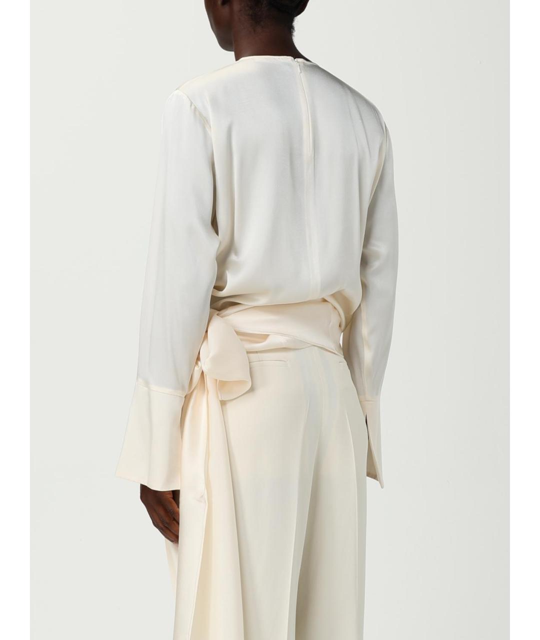 FABIANA FILIPPI Бежевая ацетатная блузы, фото 3