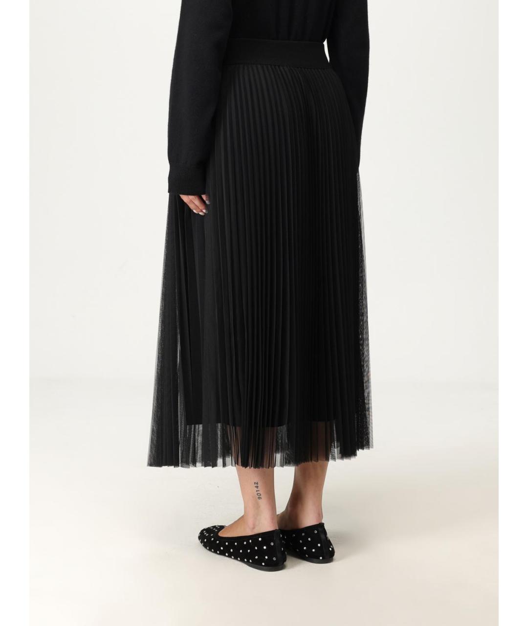 FABIANA FILIPPI Черная полиэстеровая юбка миди, фото 3