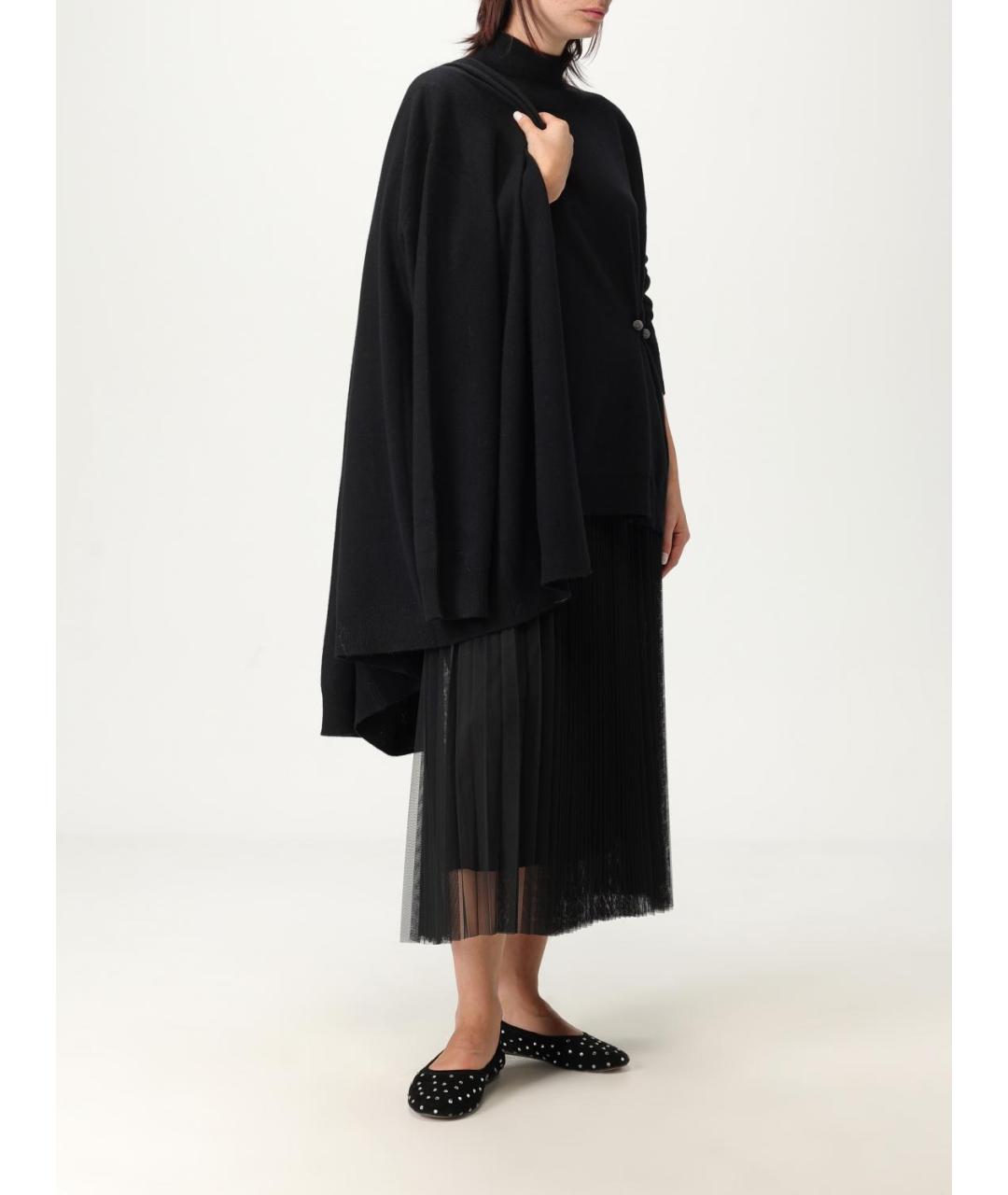 FABIANA FILIPPI Черная полиэстеровая юбка миди, фото 2