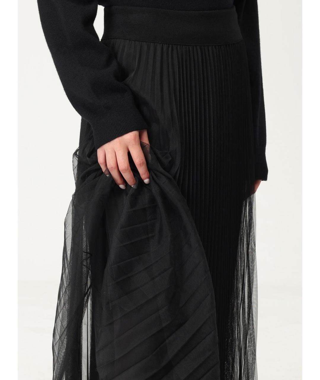 FABIANA FILIPPI Черная полиэстеровая юбка миди, фото 5