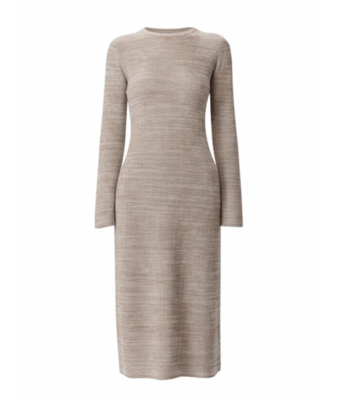 FABIANA FILIPPI Бежевое вискозное повседневное платье, фото 1