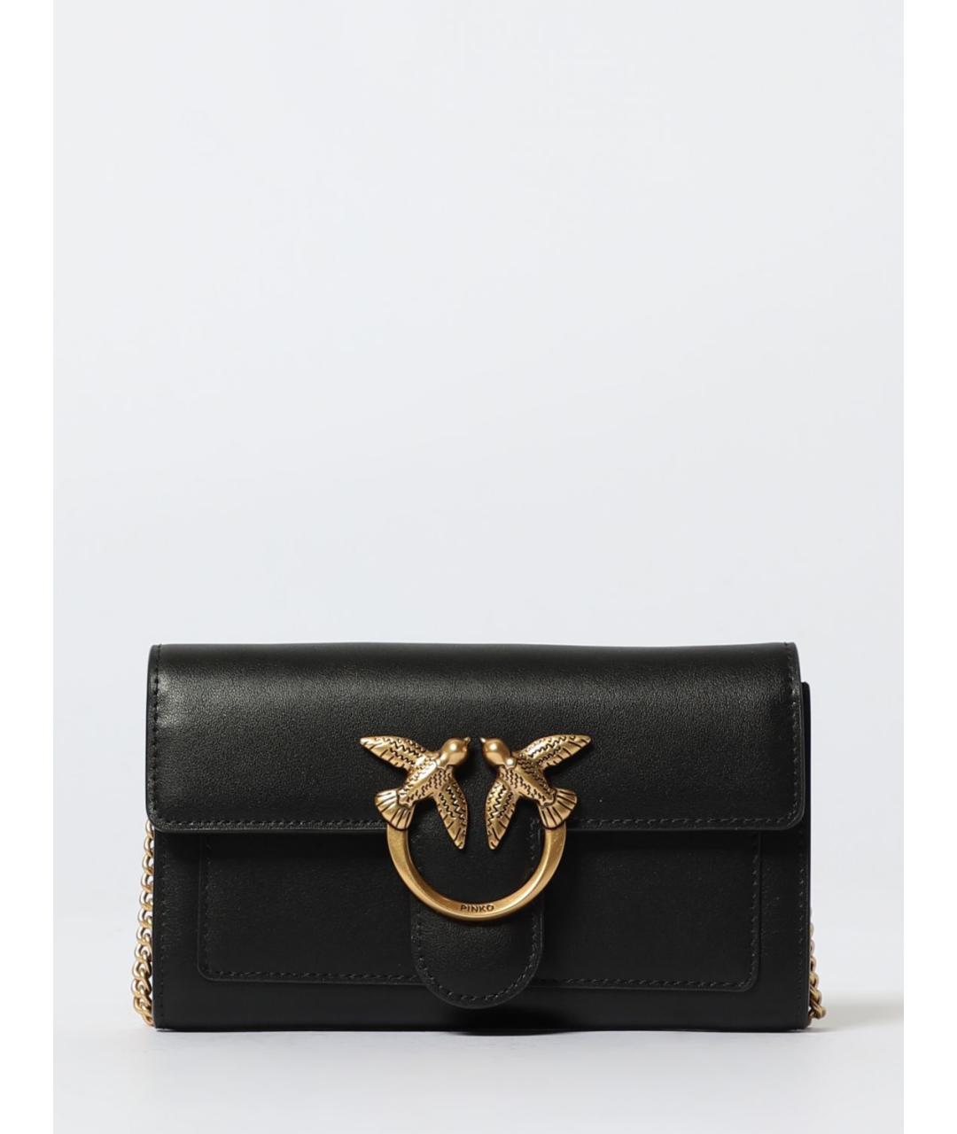 PINKO Черный кожаный кошелек, фото 4