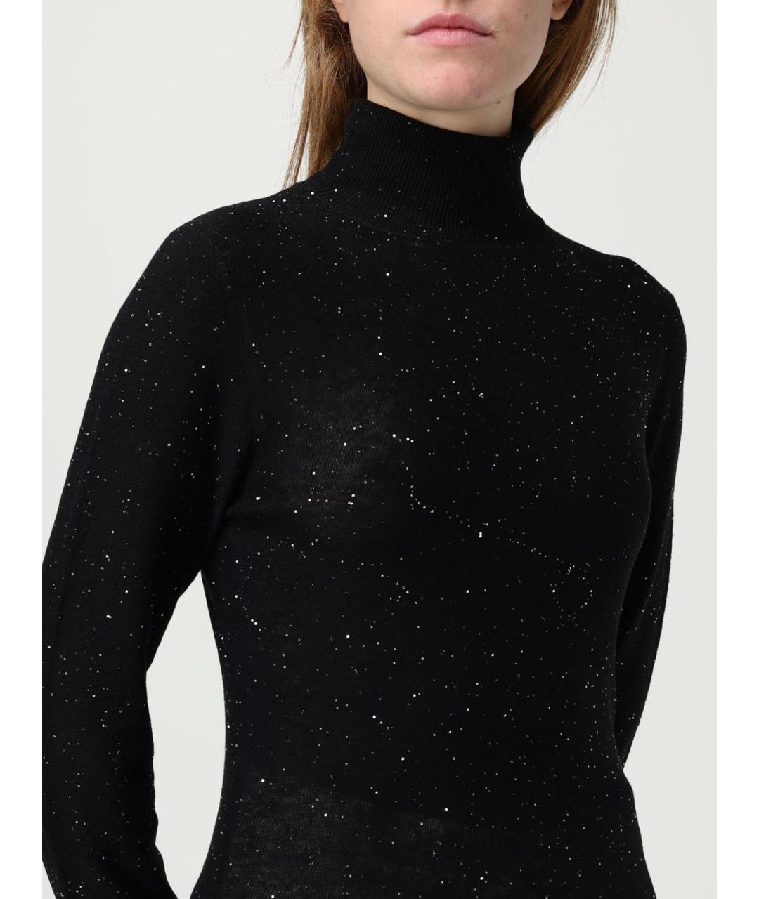 FABIANA FILIPPI Черная шерстяная водолазка, фото 3