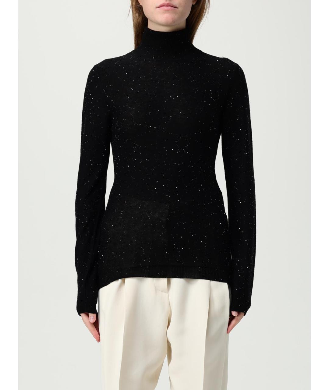FABIANA FILIPPI Черная шерстяная водолазка, фото 4