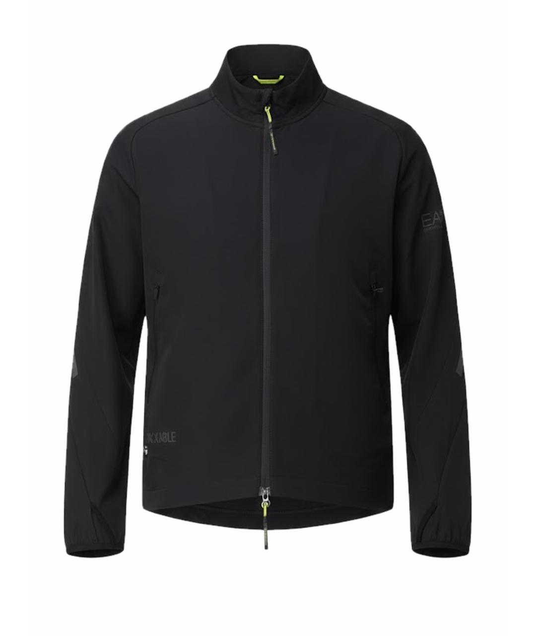 EA7 Черная полиэстеровая куртка, фото 1