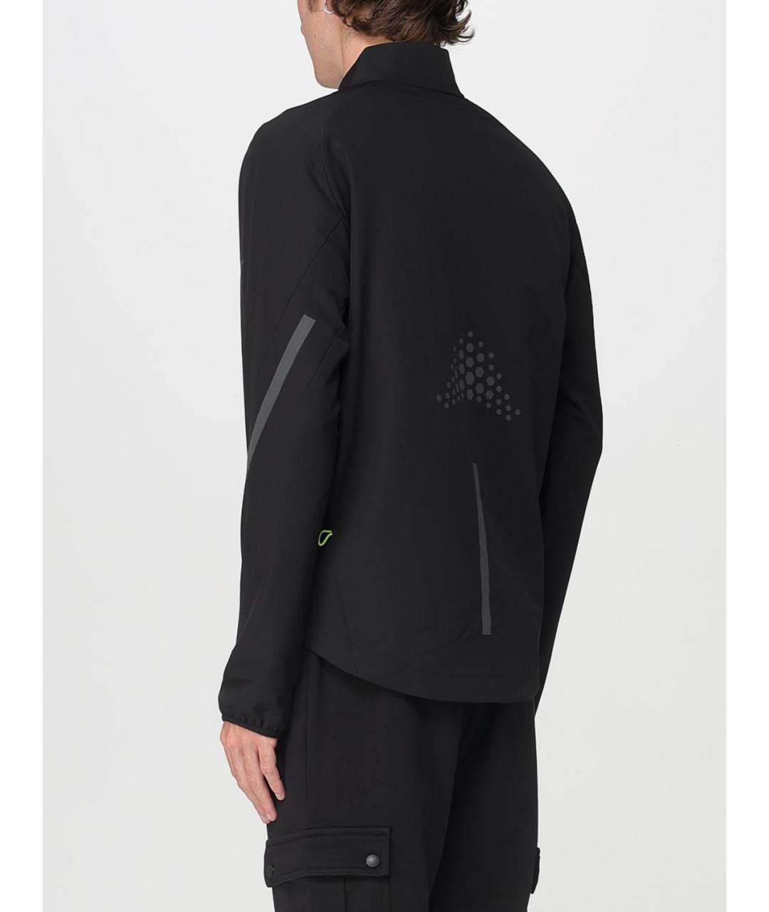 EA7 Черная полиэстеровая куртка, фото 2