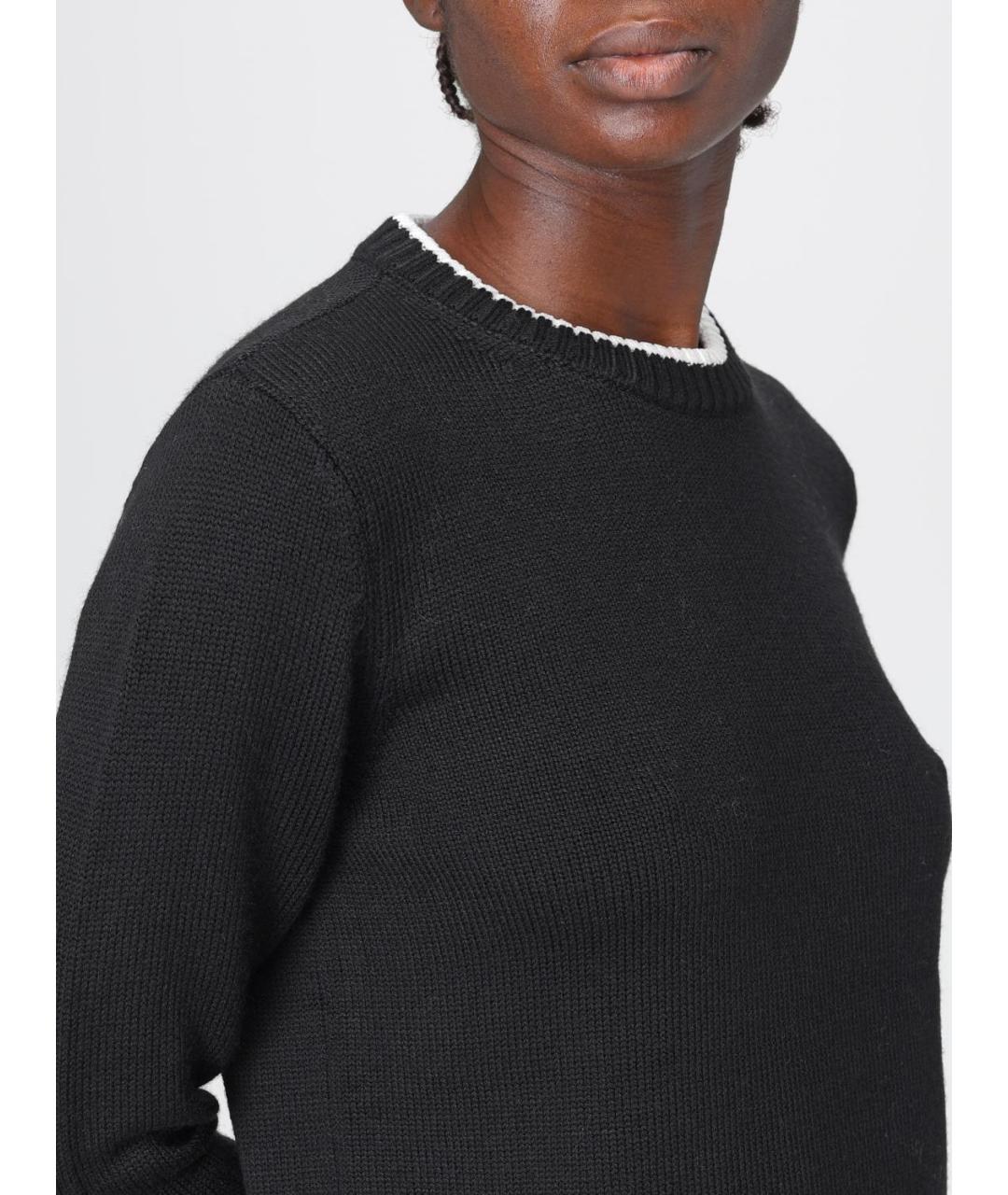 EA7 Черный шерстяной джемпер / свитер, фото 3