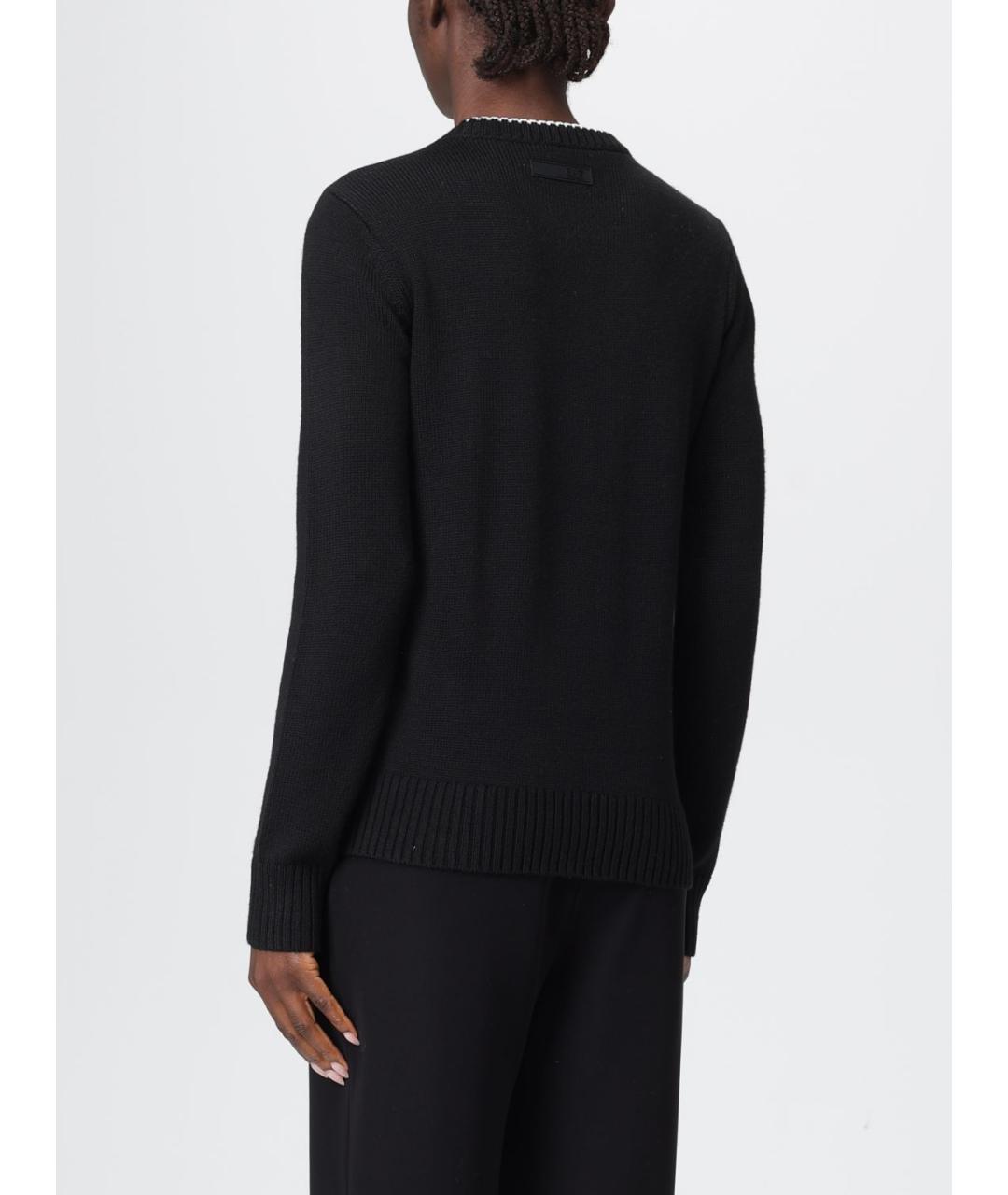 EA7 Черный шерстяной джемпер / свитер, фото 2