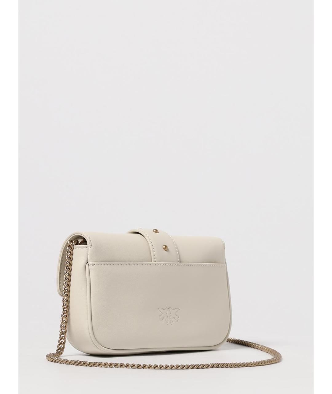 PINKO Белая кожаная сумка через плечо, фото 2