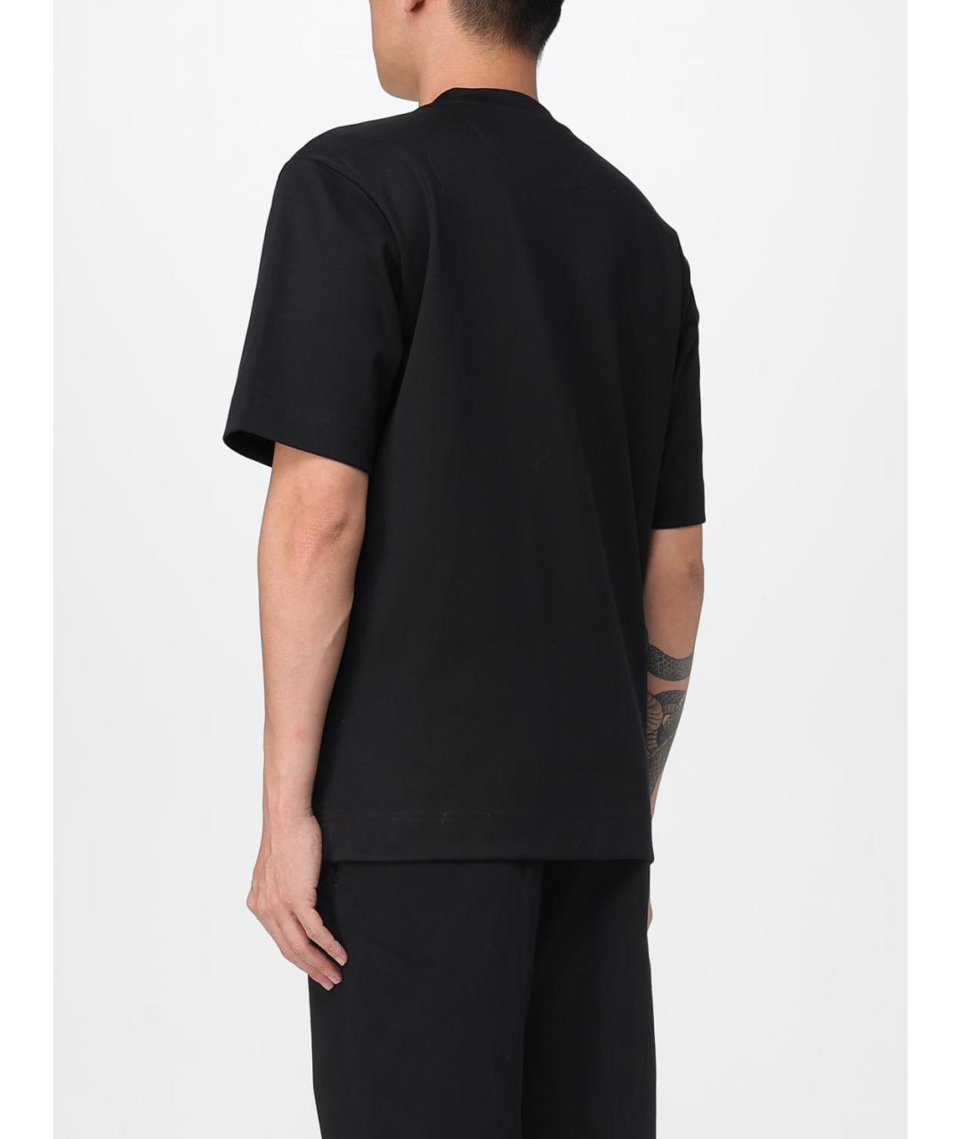 FENDI Черная хлопковая футболка, фото 4
