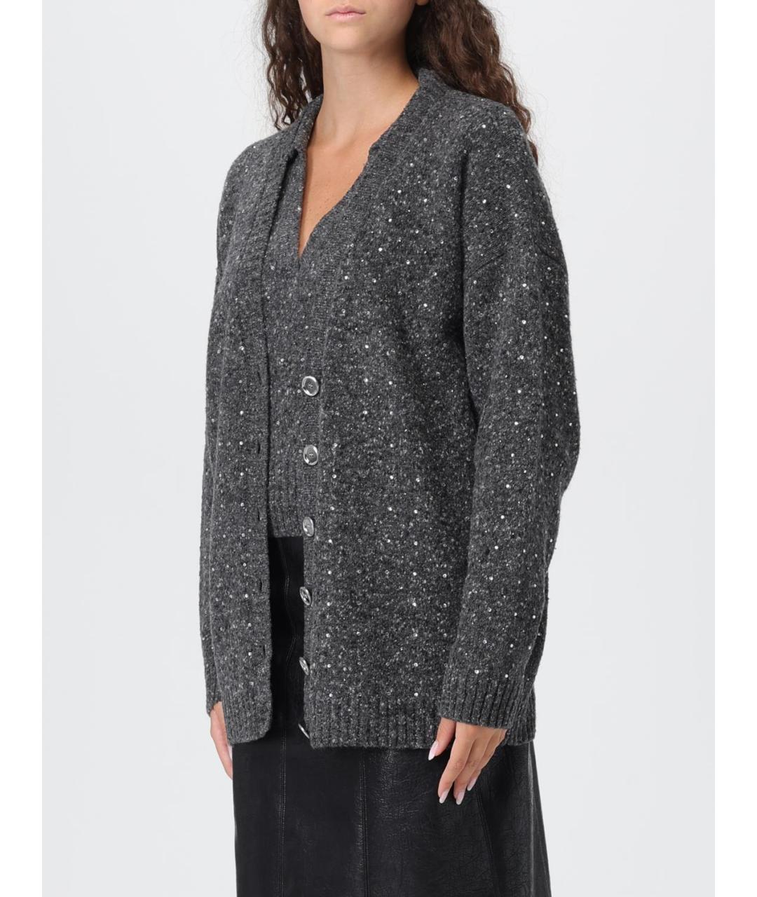 PINKO Серый шерстяной кардиган, фото 4