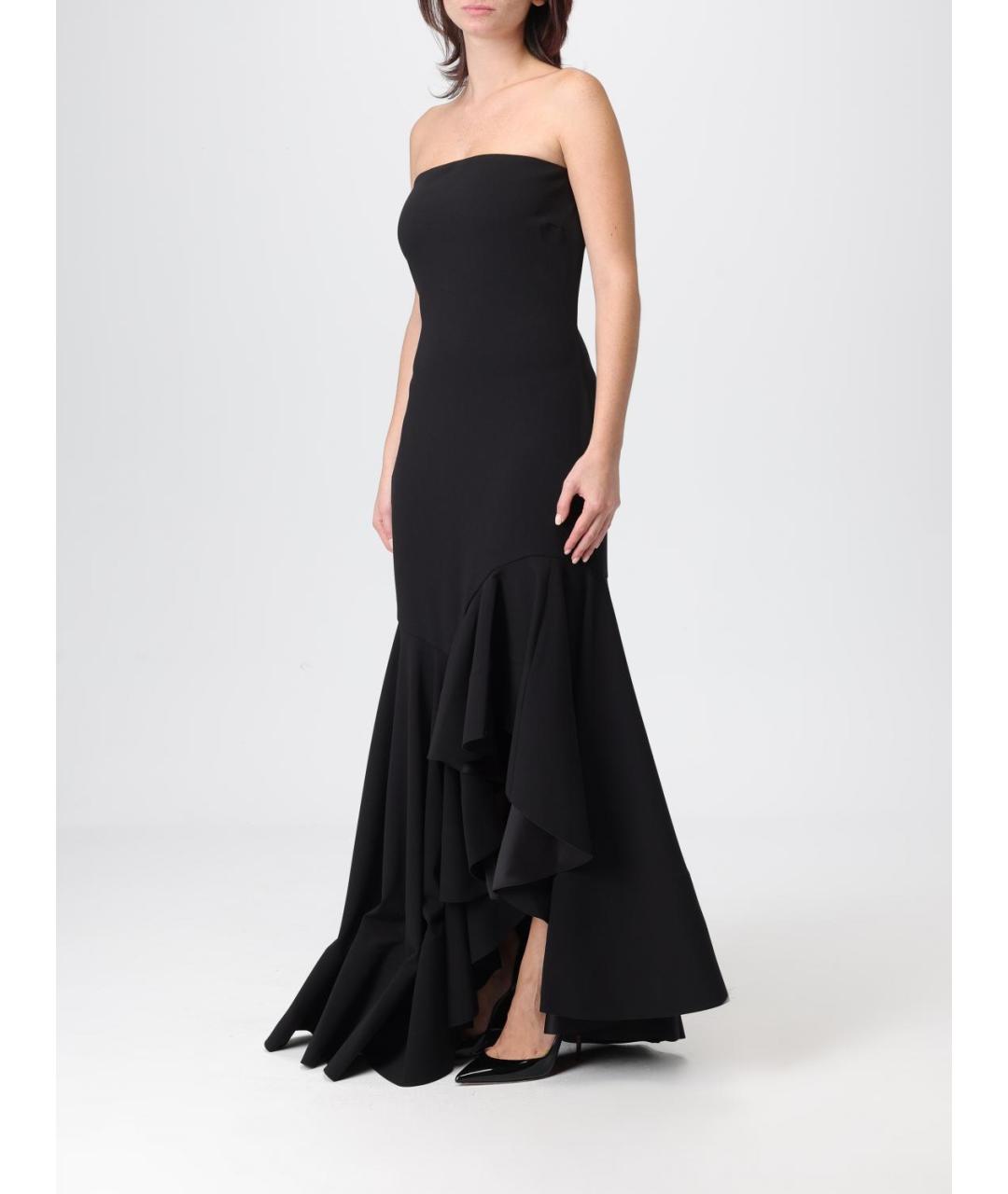 SOLACE LONDON Черное полиэстеровое вечернее платье, фото 4