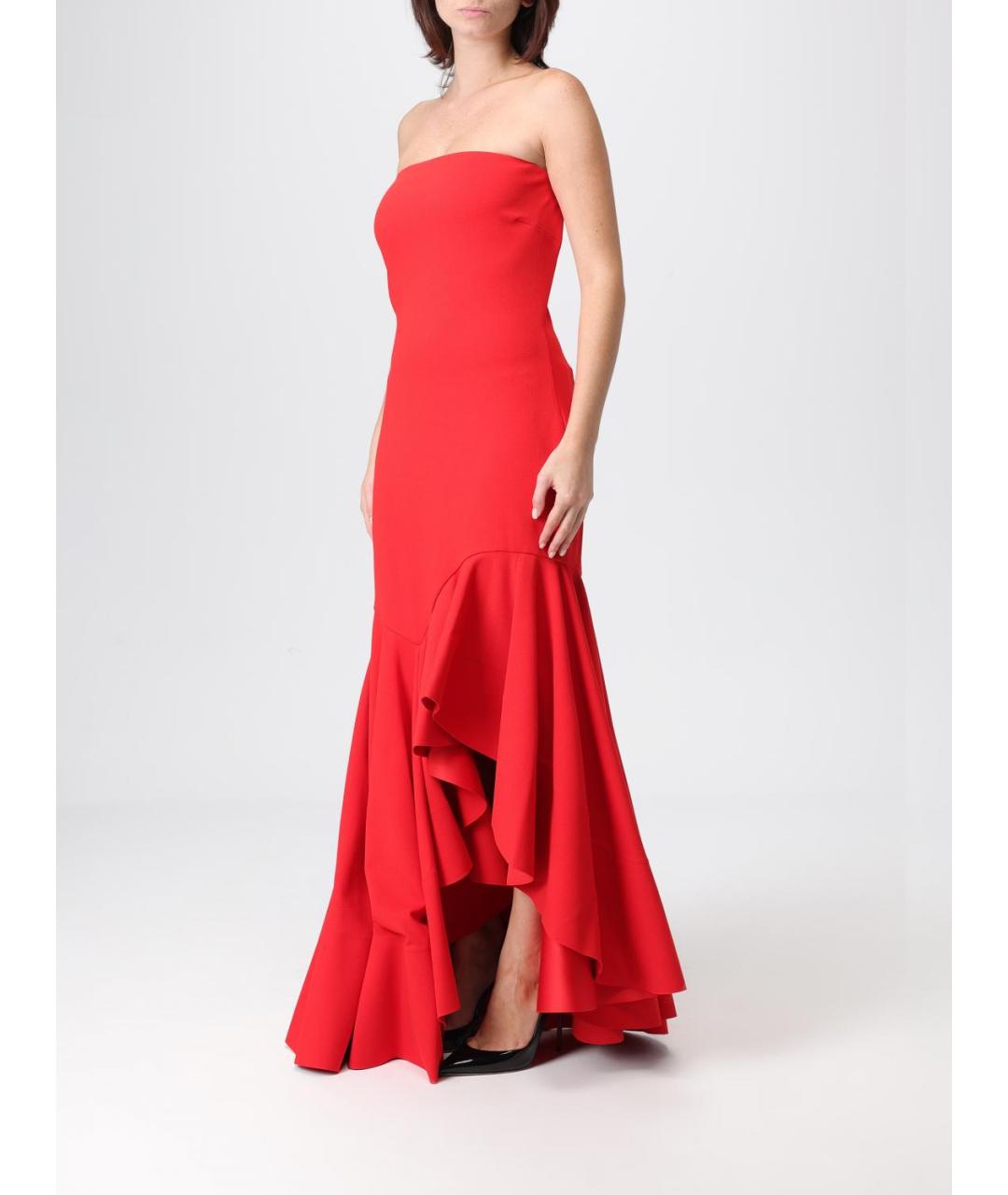 SOLACE LONDON Красное полиэстеровое вечернее платье, фото 3