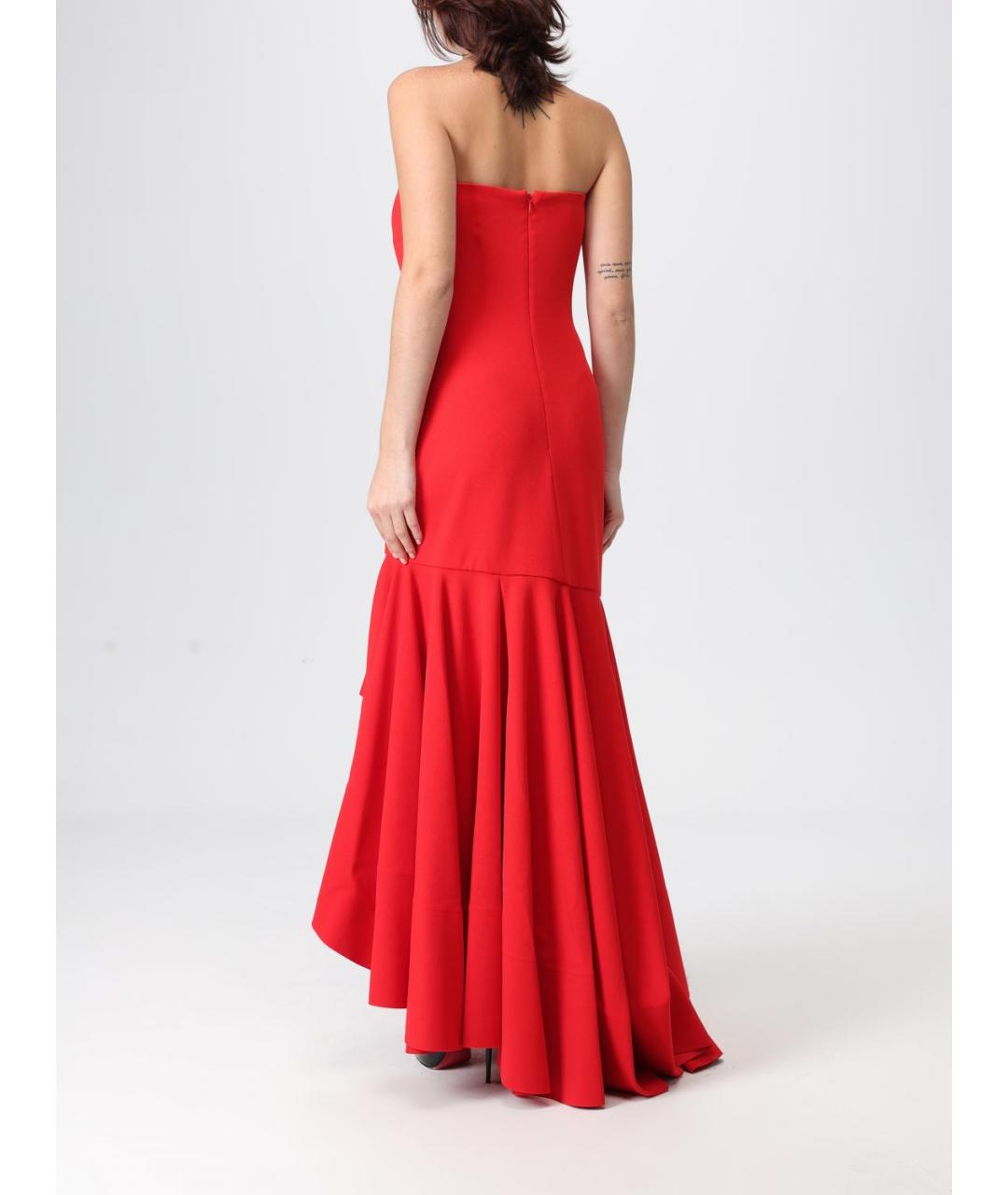 SOLACE LONDON Красное полиэстеровое вечернее платье, фото 2