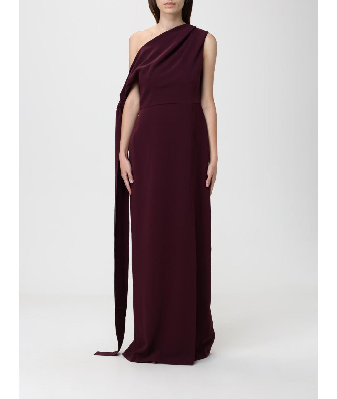 SOLACE LONDON Бордовое полиэстеровое вечернее платье, фото 1
