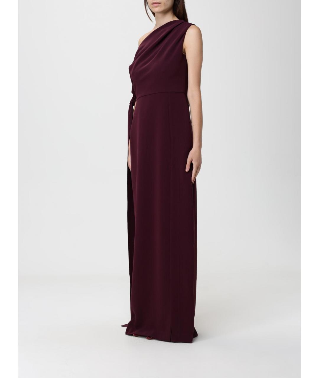 SOLACE LONDON Бордовое полиэстеровое вечернее платье, фото 3