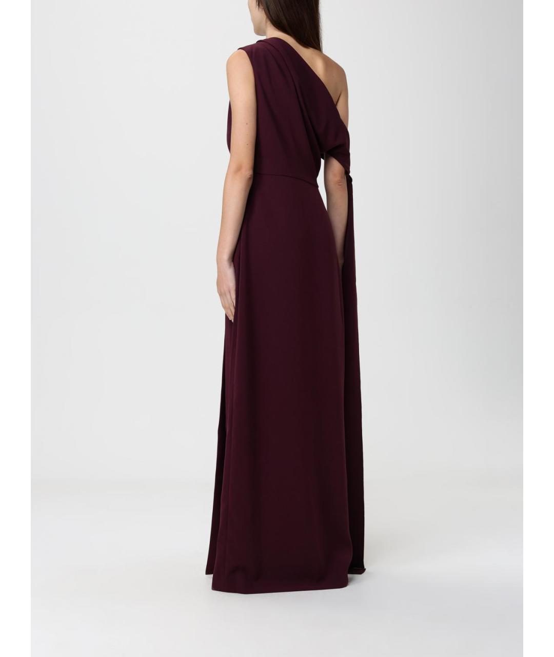 SOLACE LONDON Бордовое полиэстеровое вечернее платье, фото 2