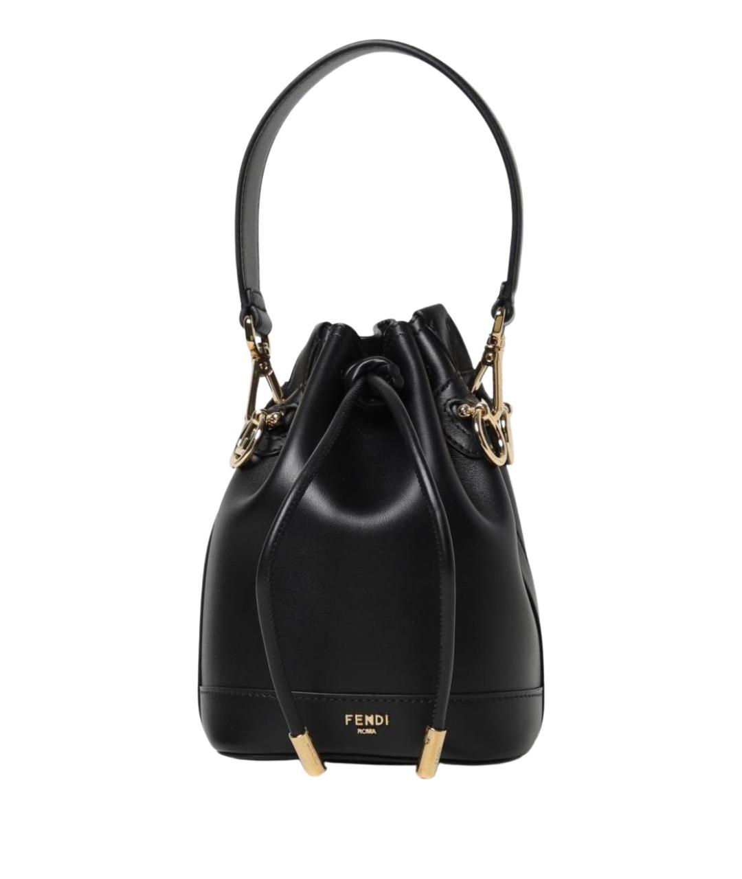 FENDI Черная кожаная сумка через плечо, фото 1