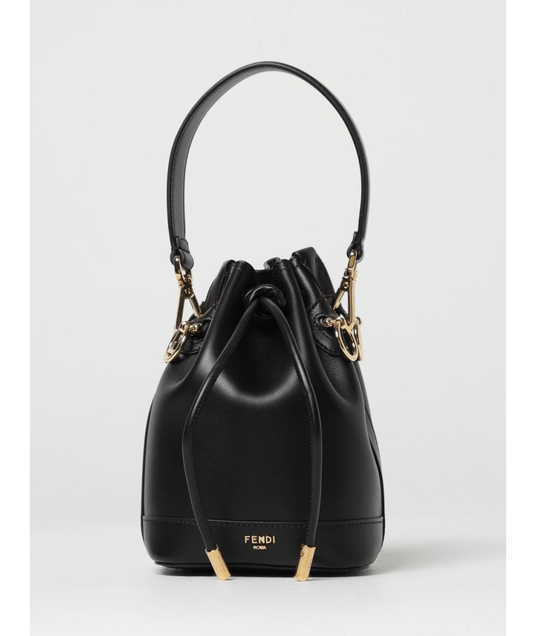 FENDI Черная кожаная сумка через плечо, фото 6