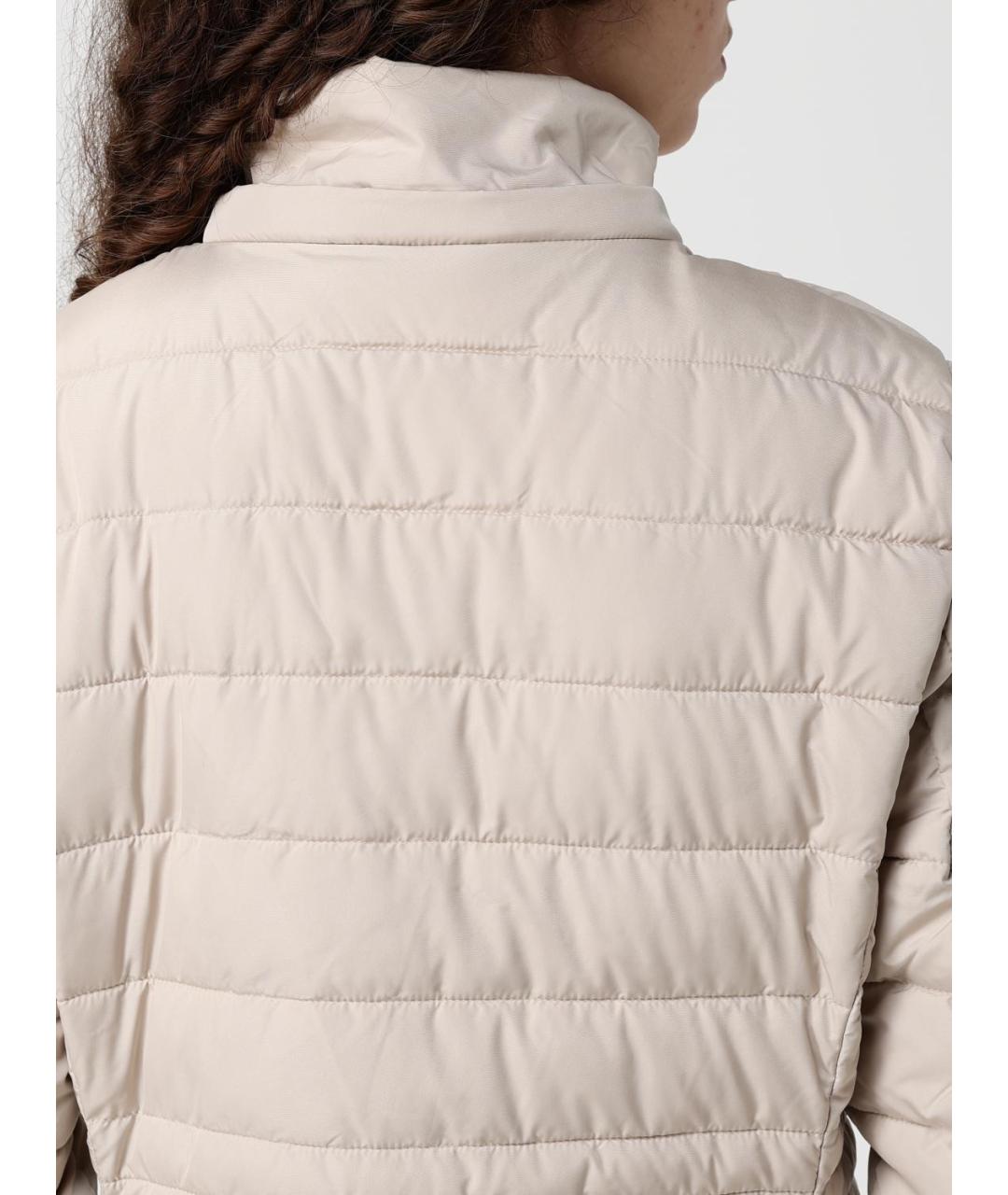 EA7 Бежевая полиэстеровая куртка, фото 4